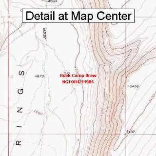 USGS Topographic Quadrangle Map   Rock Camp Draw, Oregon (Folded 