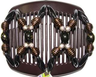 NEW African Butterfly Hair Clip Dalena Brown Comb DNA2  