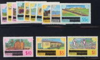 Nevis 100 12 MNHVF Overprints  