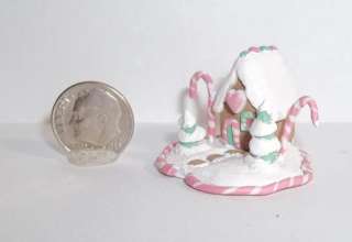 Miniature Dollhouse Shabby CHRISTMAS COTTAGE   Winter Rose Chic Sculpt 