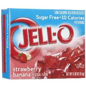 Jell O Strawberry Banana, Sugar Free Gelatin Dessert, 24 pk
