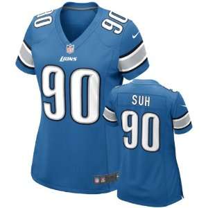  Suh Womens Jersey Home Blue Game Replica #55 Nike Detroit Lions 