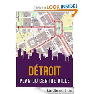 Détroit, Michigan  plan du centre ville (Downtown, Midtown, New 