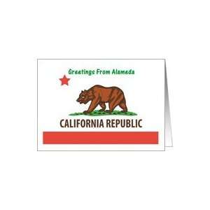  California   City of Alameda   Flag   Souvenir Card Card 