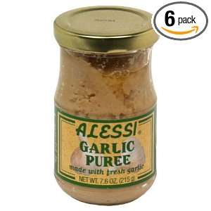 Alessi Spread Garlic Puree, 7.6 Ounce (Pack of 6)  Grocery 