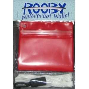  Red 2 Pocket Waterproof Wallet with White Lanyard Sports 