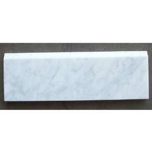  4 x 12 Honed Italian Bianco Carrera White Carrara Marble 
