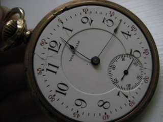 Antique 19J Waltham Riverside Railroad Pocket Watch  