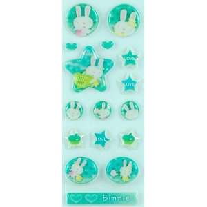  Cute Japanese Bubble   Binnie Stickers (Embossing) Toys 