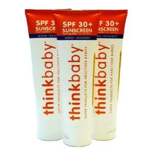  thinkbaby LIVESTRONG Safe Sunscreen, SPF 30 +, 3oz, 3 pack 