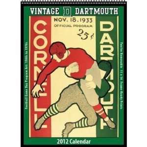  Vintage Dartmouth Football 2012 Wall Calendar Office 