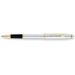  Personalized Chrome Rolling Ball Pen with 23 Karat Gold 