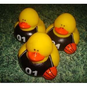  12 Basketball Rubber Ducks Black Shirts 