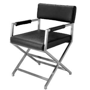  Rocklin Black Leather Dining Chair