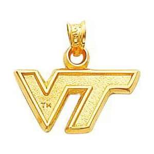   14K Gold Virginia Tech VT Charm College New Arts, Crafts & Sewing