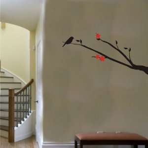  BIRD ON A BRANCH LARGE WALL DECAL
