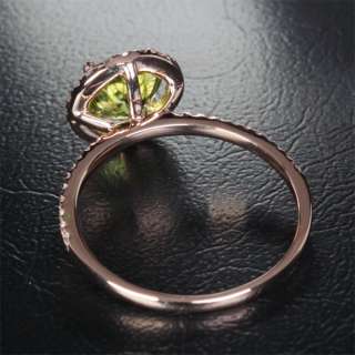   14K ROSE GOLD PAVE DIAMOND ENGAGEMENT/Promise Halo Wedding RING  