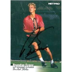  Brendan Evans Autographed Tennis Card