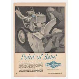  1963 Briggs & Stratton Engine Snow Blower Trade Print Ad 