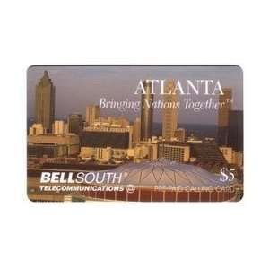 Collectible Phone Card $5. Atlanta Skyline & Georgia Dome  Bringing 