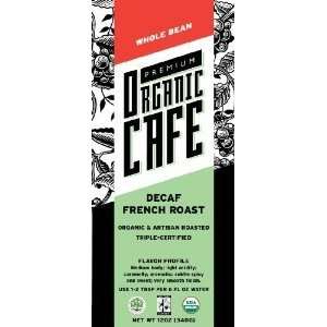Premium Organic Cafe Decaf French Roast 12 Oz   Dark Roast  