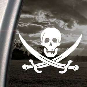   PIRATE Decal JOLLY ROGER FLAG BUCCANEER Car Sticker Automotive