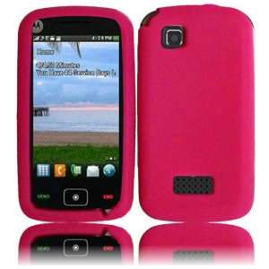  Hot Pink Silicone Jelly Skin Case Cover for Motorola 