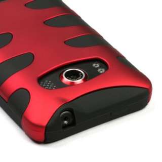 For SPRINT HTC EVO 4G HYBRID Case Dual Tone Red/Black  
