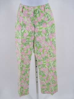 LILLY PULITZER Green Pink Tiger Printed Cropped Size 6  