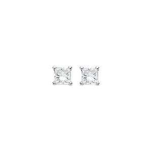    14kt. White Gold, 1 ct. tw. Diamond Solitaire Earrings Jewelry