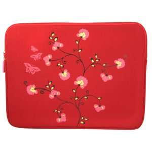    Elite 17 Laptop/Notebook Sleeve Case Bag   Red Flower Electronics