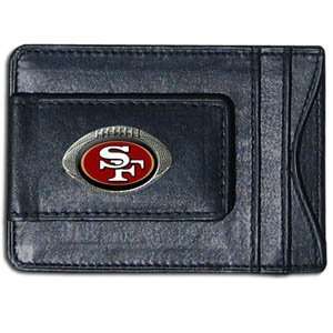  NFL Football San Francisco 49ers Leather Money Clip Card 