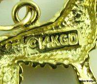 Golden Retreiver DOG PENDANT   Solid 14k Yellow Gold Estate Pet 