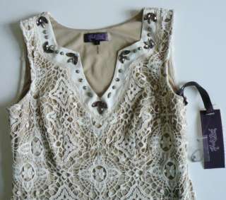  Bob Cotton Lace Crochet Dress S 4 6 UK 8 10 NWT Guilty Pleasures IVORY