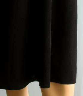 Exclusively Misook Black V Neck Knit Dress L $348  