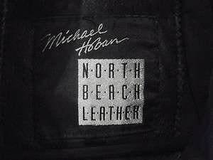 VTG Michael Hoban North Beach Leather Jacket Mens Cafe  