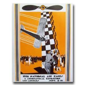 1928 Los Angeles Air Races Poster Print 