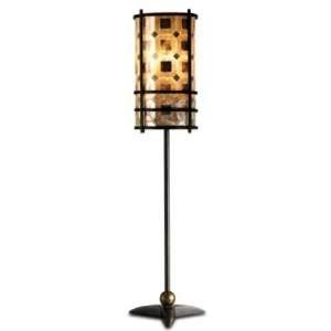  Currey and Company 6409 Hero 1 Light Table Lamp with Amber 