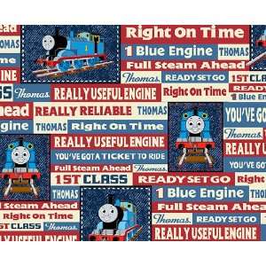  Thomas the Tank Engine Patch Cotton Fabric By The Yard 