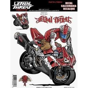  Lethal Threat Endo Guy Red 6 X 8 Decal Sheet Automotive
