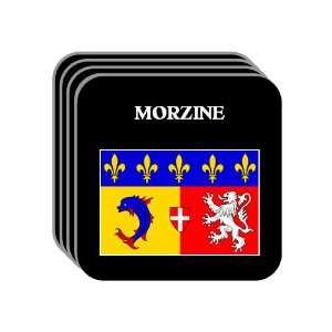  Rhone Alpes   MORZINE Set of 4 Mini Mousepad Coasters 