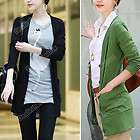 Womens Super Show Thin Top Long Sleeve Pocket stretch Cardigan Knit 