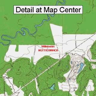 USGS Topographic Quadrangle Map   Wilkinson, Texas (Folded/Waterproof 