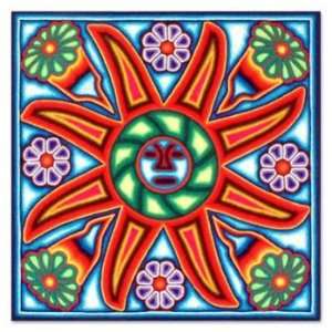  Huichol yarnwork, The Sun Our Father