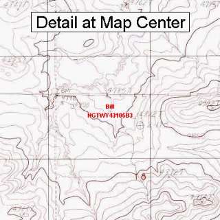  USGS Topographic Quadrangle Map   Bill, Wyoming (Folded 