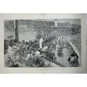   1896 LondonerS Holiday Trip Boulogne France Ship Art