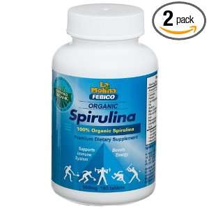 La Molina Organic Spirulina, 180 Tablets (Pack of 2) Health 
