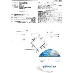  NEW Patent CD for ELECTRICAL CONTROL SYSTEM Everything 