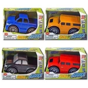 4pk Assorted Cars 143 Scale Pull Back Action Toys 