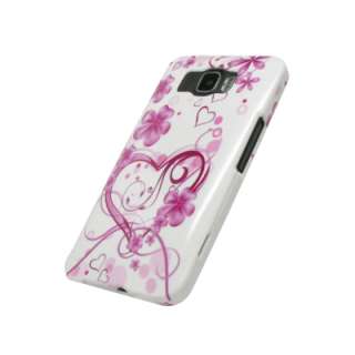 for HTC HD2 Hard Case Cover White Pink Hearts+Tool 654367689462  